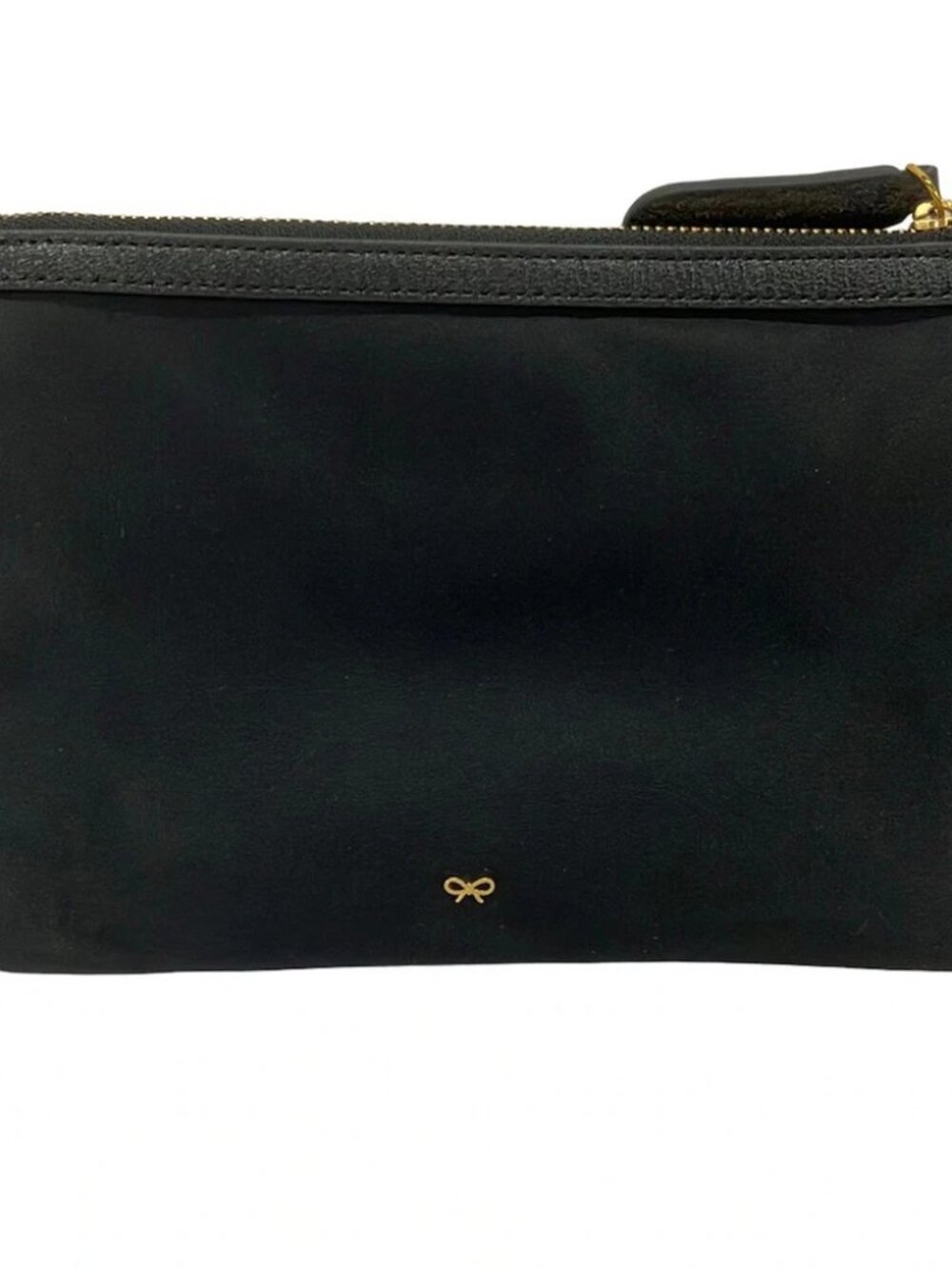 Anya Hindmarch Black Nylon Leather Pouch
